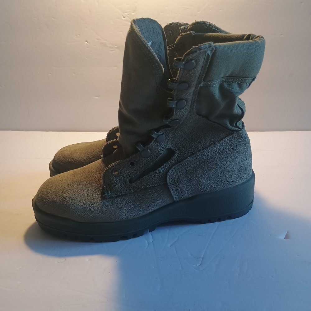 Stylish Green Combat & Moto Boots